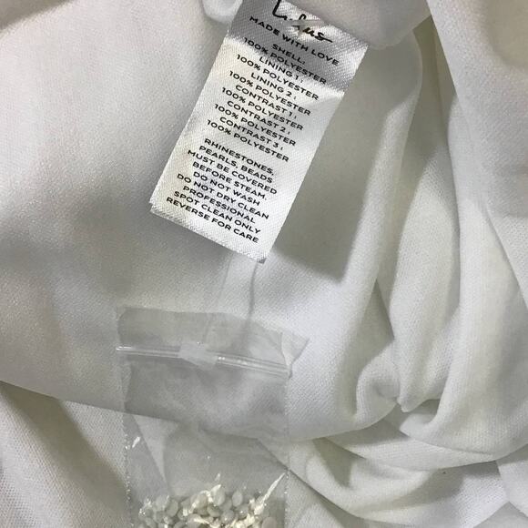 LULU'S SZ 4 S Precious Romance White Embroidered Lace Maxi Dress B139 *flaw - Picture 9 of 9